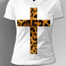 Женская Футболка с леопардовым крестом