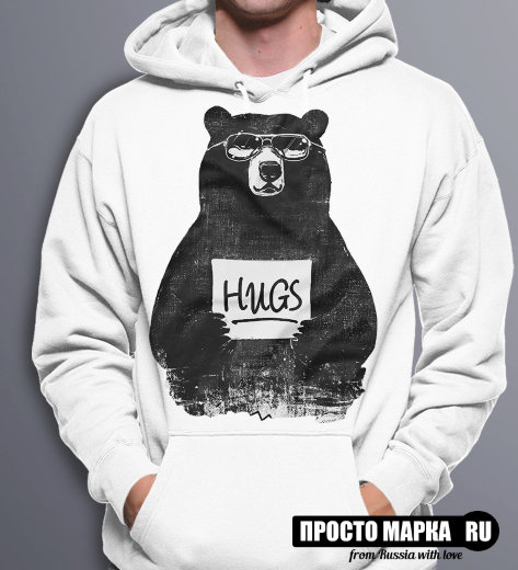 Толстовка Худи с медведем hugs