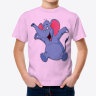 Детская футболка Слоник-розовые ушки