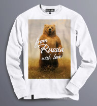 Толстовка Свитшот с медведем - Из России с любовью