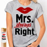 Женская футболка Mrs Always