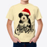 Детская Новогодняя футболка с собачкой