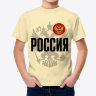 Детская Футболка с логотипом надписью Россия new