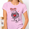 Женская футболка Крыска в красных очках