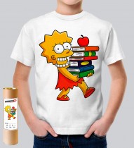 Детская футболка  с Лизой Симпсон / книги