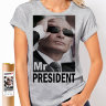 Женская футболка Mr President в Очках