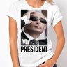 Женская футболка Mr President в Очках