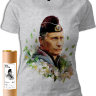 Женская футболка  «Путин в цветах»