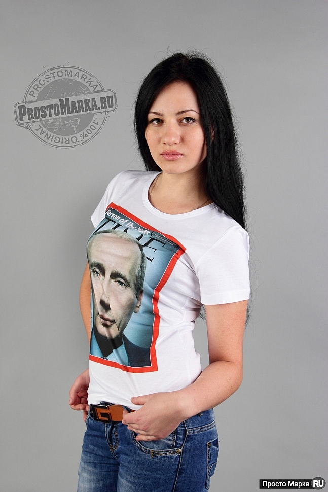 Женская футболка «Путин журнал Time»