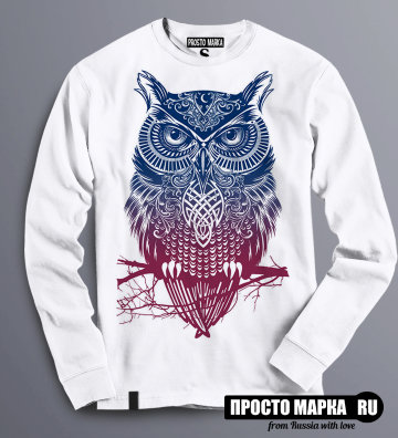 Толстовка Свитшот с Совой Purple Owl