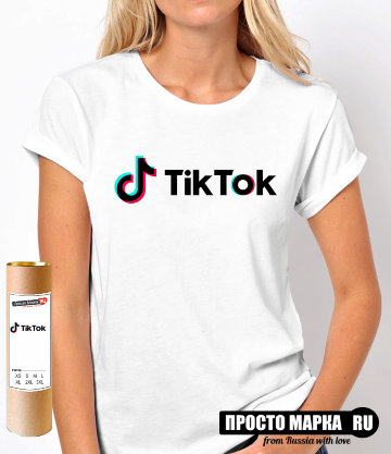 Женская Футболка Tik Tok logo