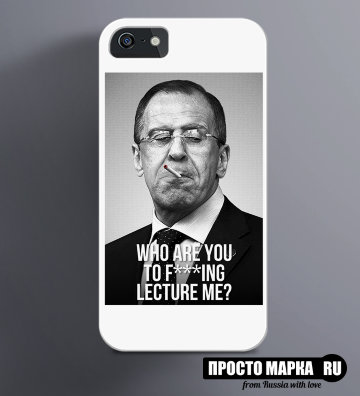 Чехол на iPhone с Лавровым Who are you to Fuking lecture Me 