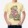 Детская футболка с Мишкой Тедди (Розовое сердце)