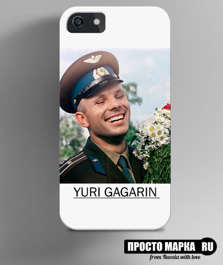 Чехол на iPhone с фото Гагарина