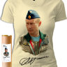 Женская футболка Путин в Пилотке с автографом