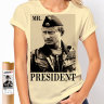Женская футболка Путин в форме Mr.Prezident