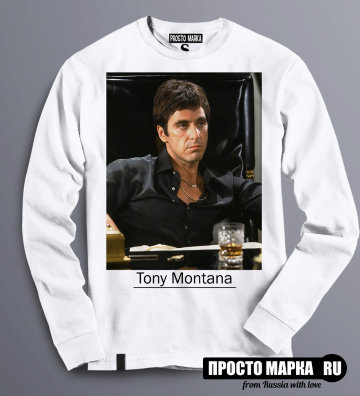 Толстовка Свитшот Tony Montana colour photo