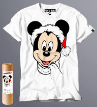 Новогодняя футболка Микки Маус Санта