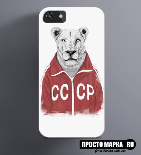 Чехол на iPhone Лев в форме СССР