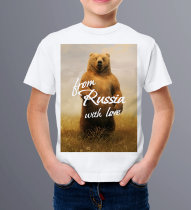 Детская футболка с медведем - Из России с любовью
