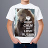 Детская футболка с медведем keep kalm