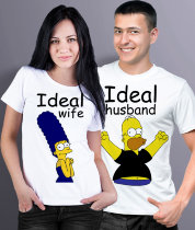 Парные футболки Гомер и Маргарет (комплект 2 шт.)