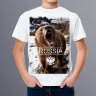 Детская футболка с медведем Russia
