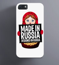Чехол на iPhone Made in Russia матрешка