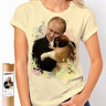 Женская футболка Путин с собачкой