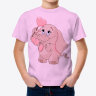 Детская футболка Розовый слоник