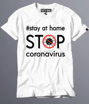 Футболка stay at home STOP coronavirus