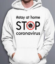 Толстовка Hoodie stay at home STOP coronavirus