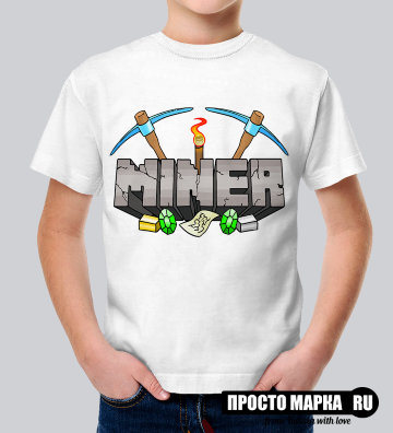 Детская футболка Minecraft MINER
