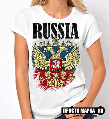Женская футболка Флаг России New