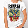 Женская футболка Флаг России New