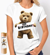 Женская футболка с Тедом ( happy birthday)
