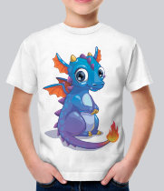 Детская футболка Дино огонь