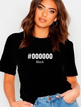 Футболка женская чёрная #000000 Black