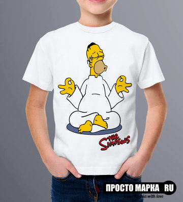 Детская Футболка Гомер Simpsons медитация