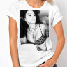 Женская футболка  «Моника Белуччи с сигаретой»