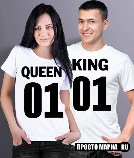 Парные футболки KING & Queen 2 (комплект 2 шт.) 2