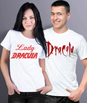 Парные футболки Леди Дракула/Дракула (комплект 2 шт.)