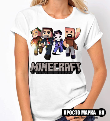 Женская Футболка Minecraft 3