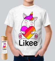 Детская футболка Likee с единорогом