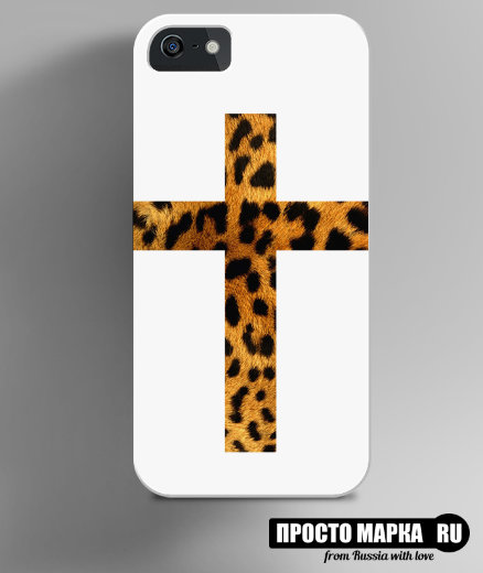 Чехол на iPhone с леопардовым крестом