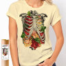 Женская футболка Skeleton Flowers