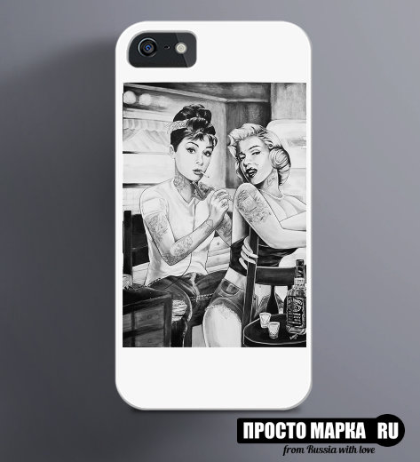 Чехол на iPhone Одрей Хепберн & Мэрилин Монро