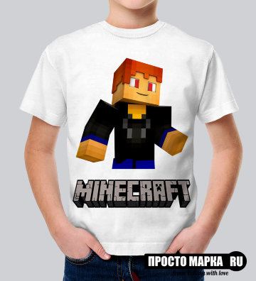 Детская футболка Minecraft Алекс
