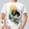 Детская футболка медведь / рыбалка