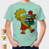 Детская футболка  с Лизой Симпсон / книги